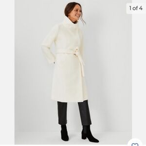 NWT Ann Taylor Wool Long Coat Size MT